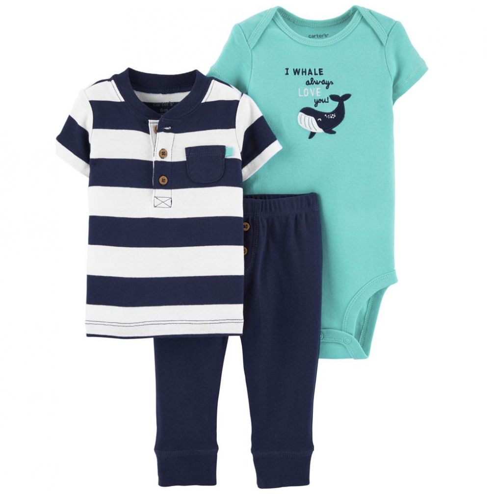 Set de 2 Pañaleros y Pantalón para Bebé Marca Carter´s Modelo 1H372810