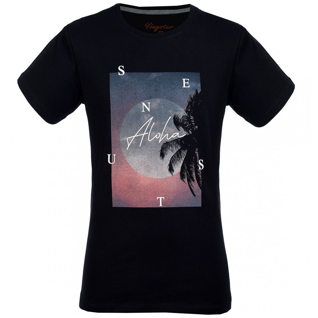 Playera Negra para Caballero Marca Yöngster Modelo B13B599