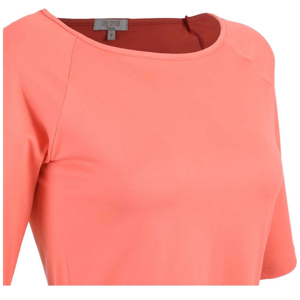 Playera Cuello Ojal Manga 3/4 Life Styler