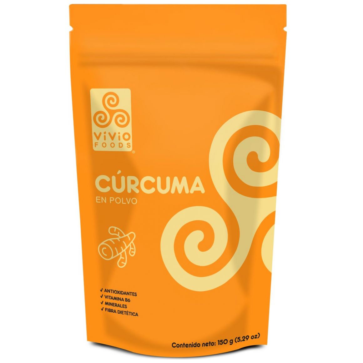  Curcuma en Polvo 150 G Vivio Foods