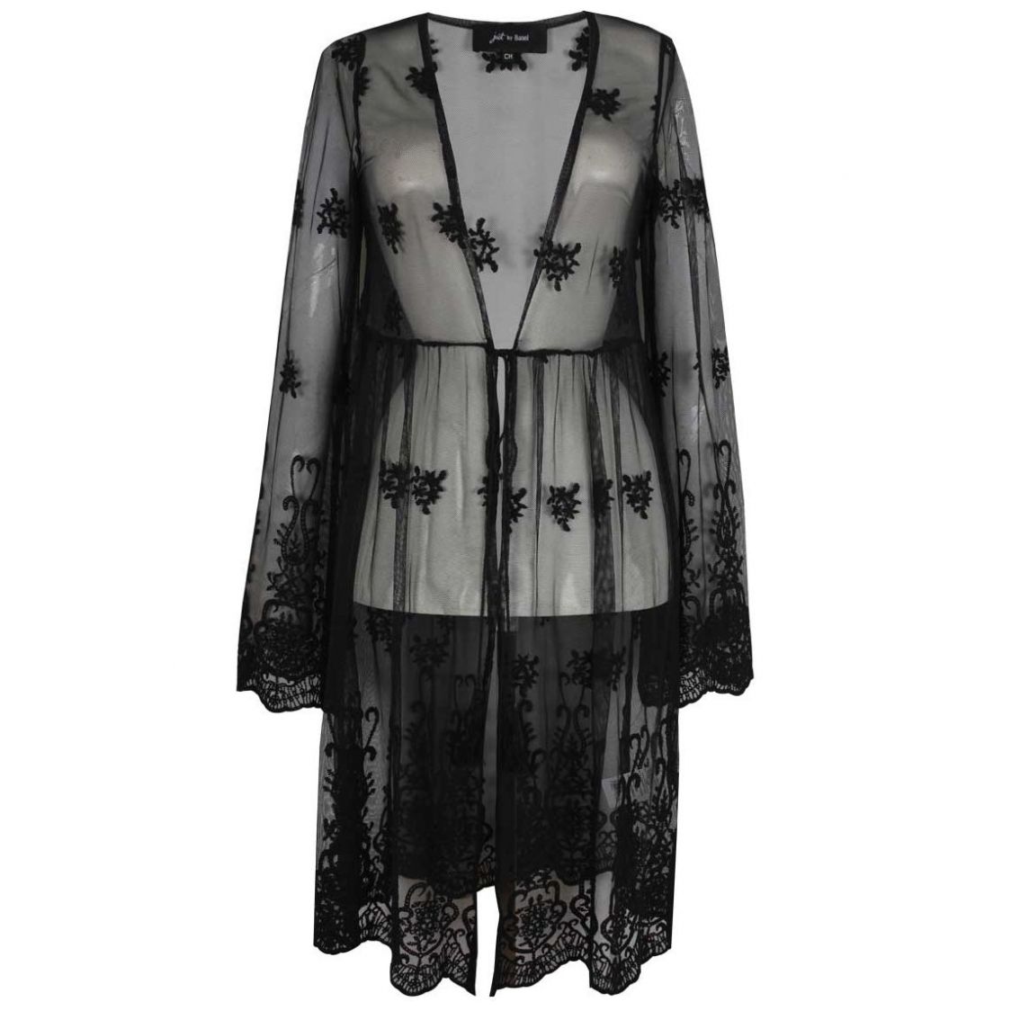 Ensamble Manga Larga Cuello Abierto Diseño Encaje Just By Basel