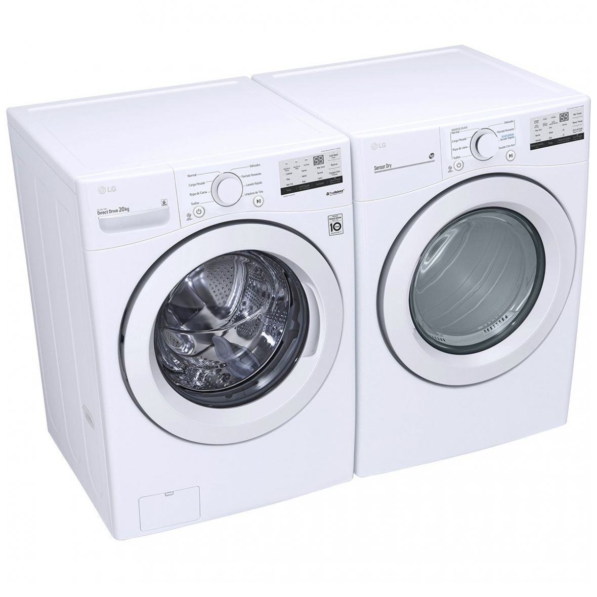 Combo Lg Blanca 20 Kg Carga Frontal Wm20Wv26W.df20Wv