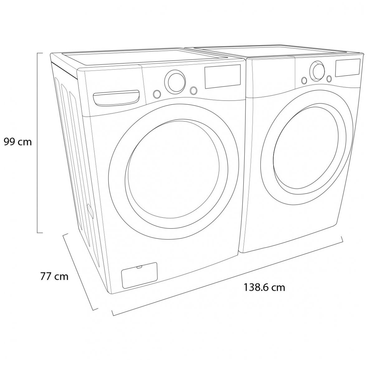Combo Lg Blanca 20 Kg Carga Frontal Wm20Wv26W.df20Wv