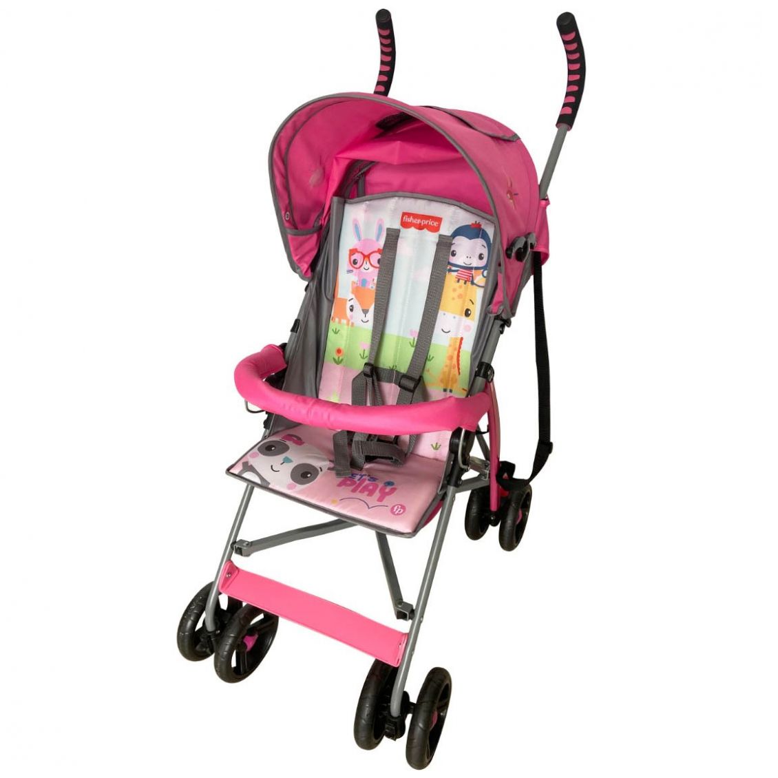 Carriola de Bastón Mica Rosa para Bebé Fisher Price