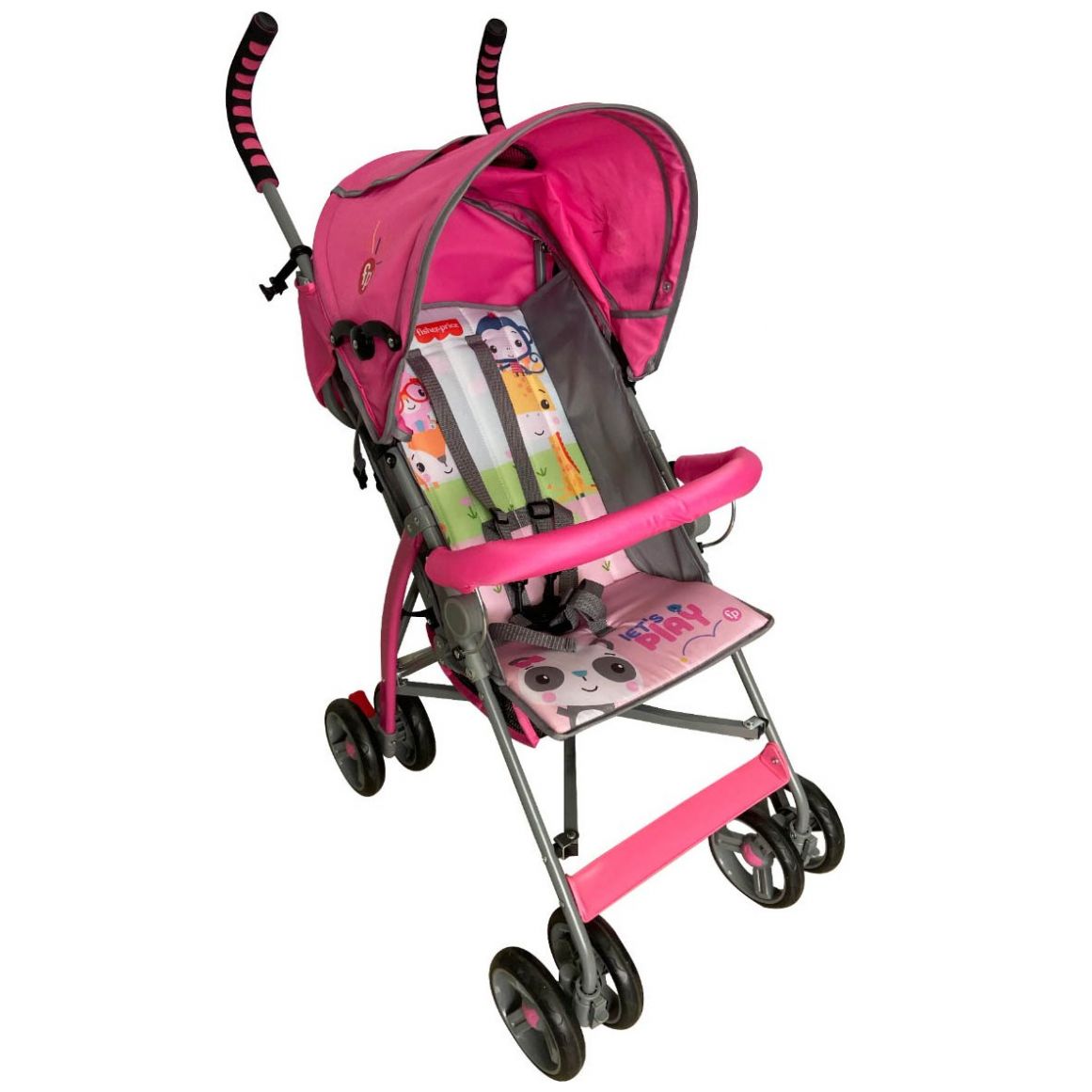 Carriola de Bastón Mica Rosa para Bebé Fisher Price