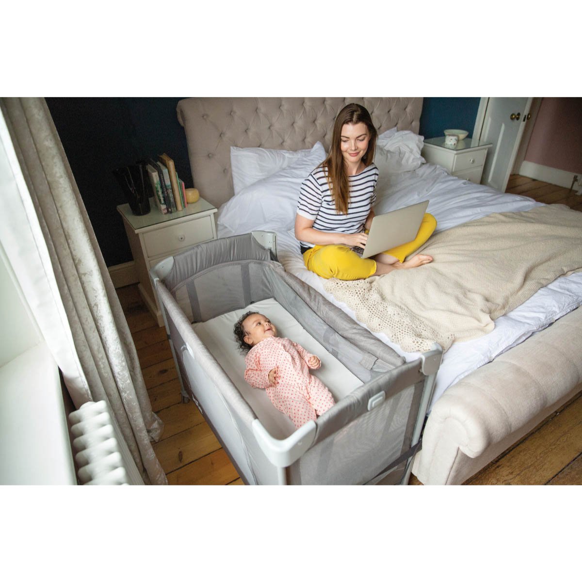 Cuna Colecho de Viaje Kubbie Beige para Bebé Joie