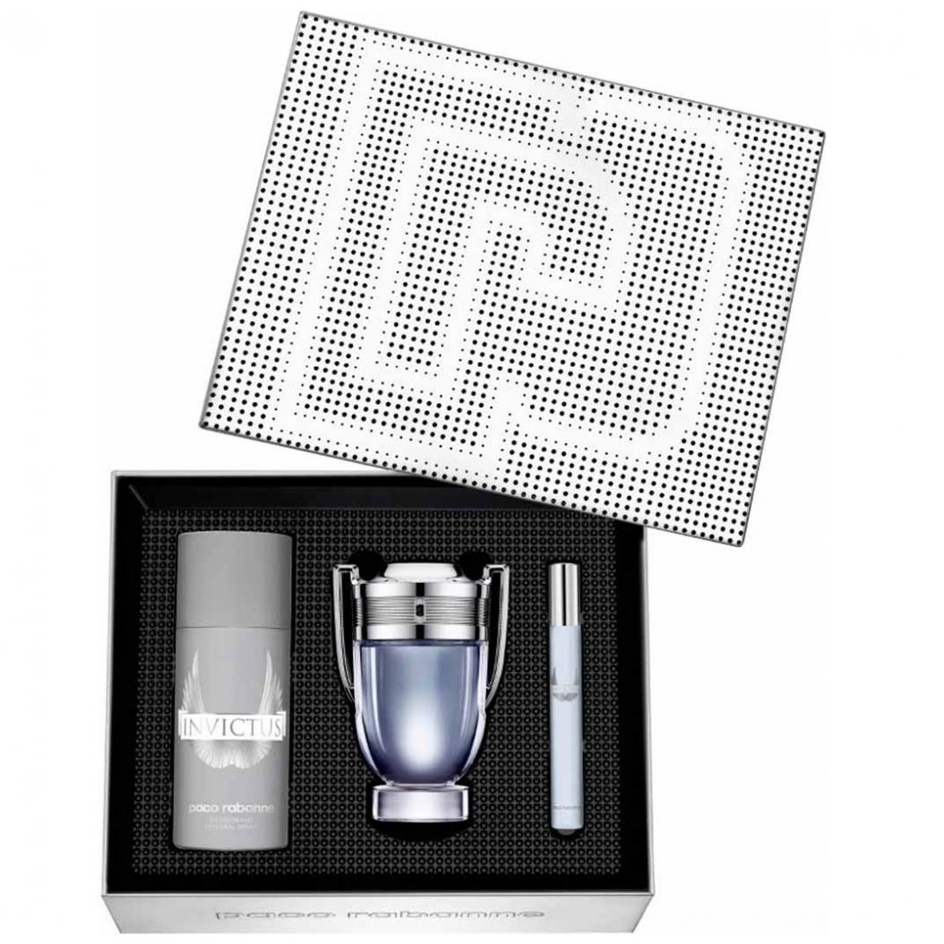 Estuche para Caballero Paco Rabanne Invictus Edt 100 Ml Desodorante Spray