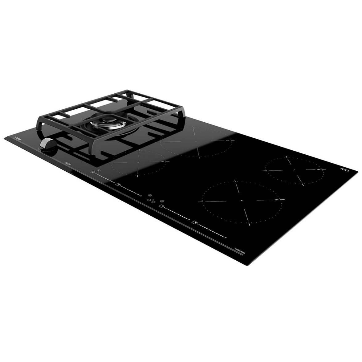 Parrilla Híbrida de Gas + Inducción Teka Jzc 95314 Abb Bk Hybrid