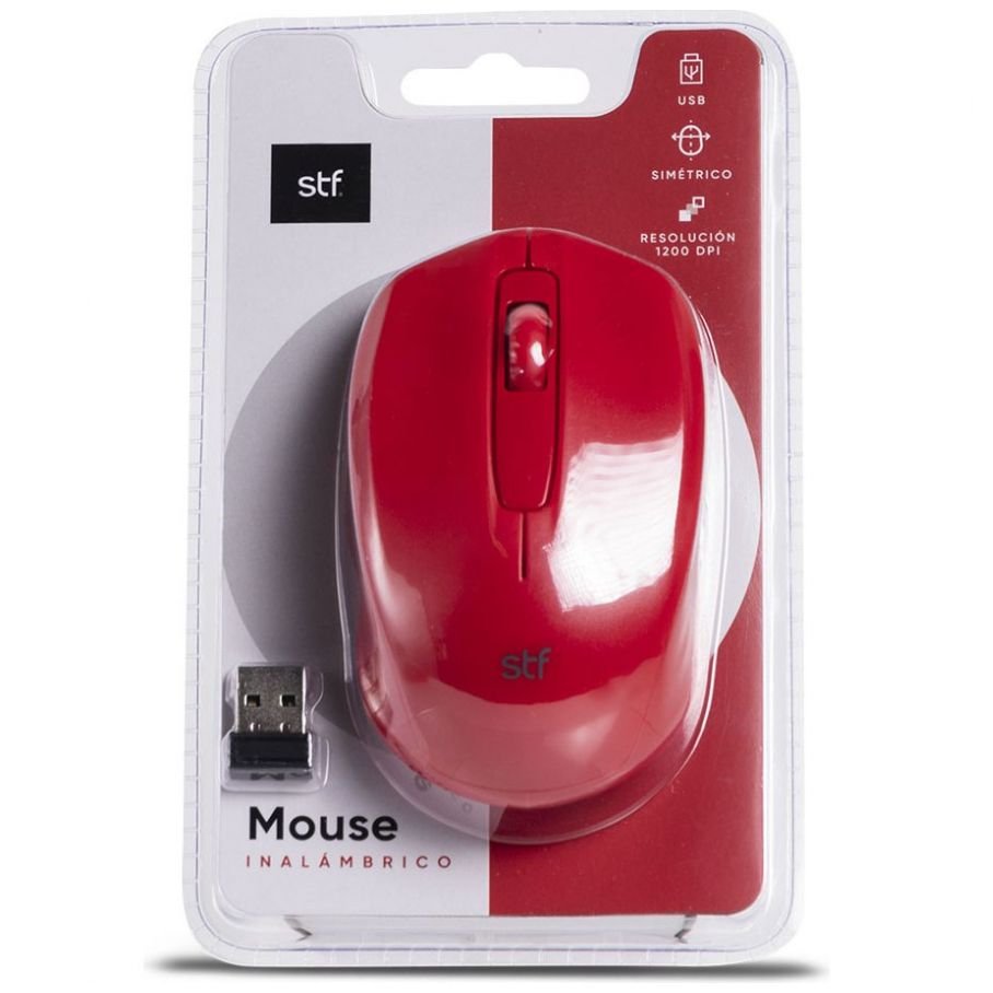 Mouse Inalámbrico Rojo Stf