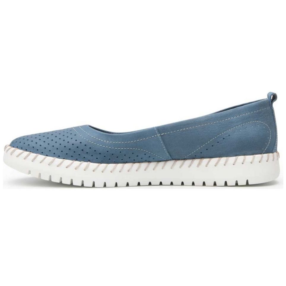 Flat Azul Casual Flexi para Mujer