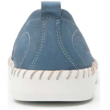 Flat Azul Casual Flexi para Mujer