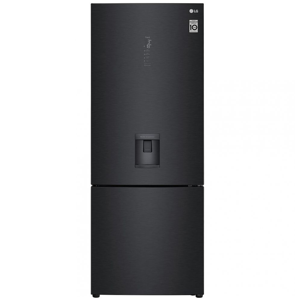 Refrigerador LG Congelador Inferior Smart Inverter con Wifi Thinq 17 Pies³ Negro Mate Gb45Spt
