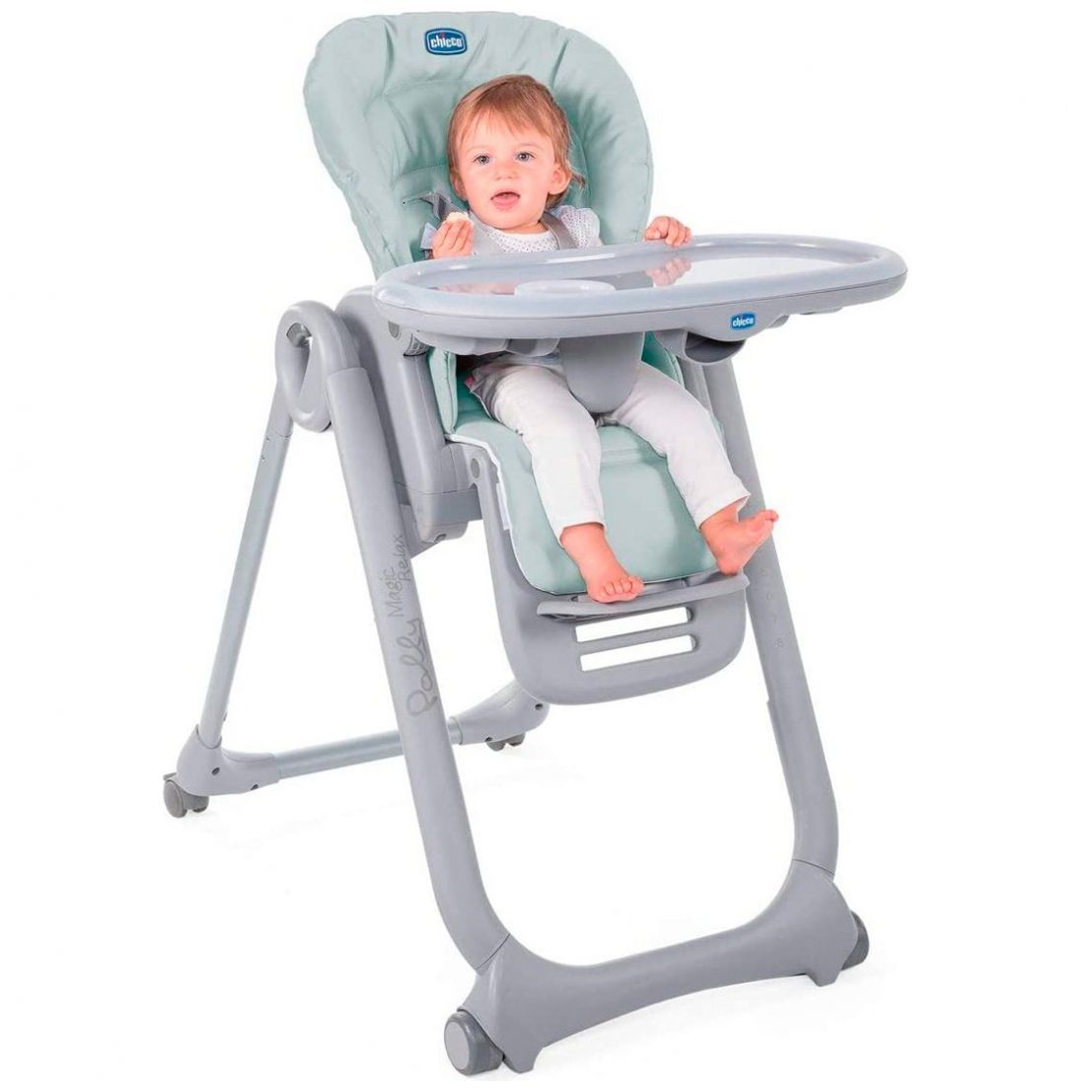 Silla Alta Polly  Magic Relax Antiguan Sky Chicco  Marca Chicco