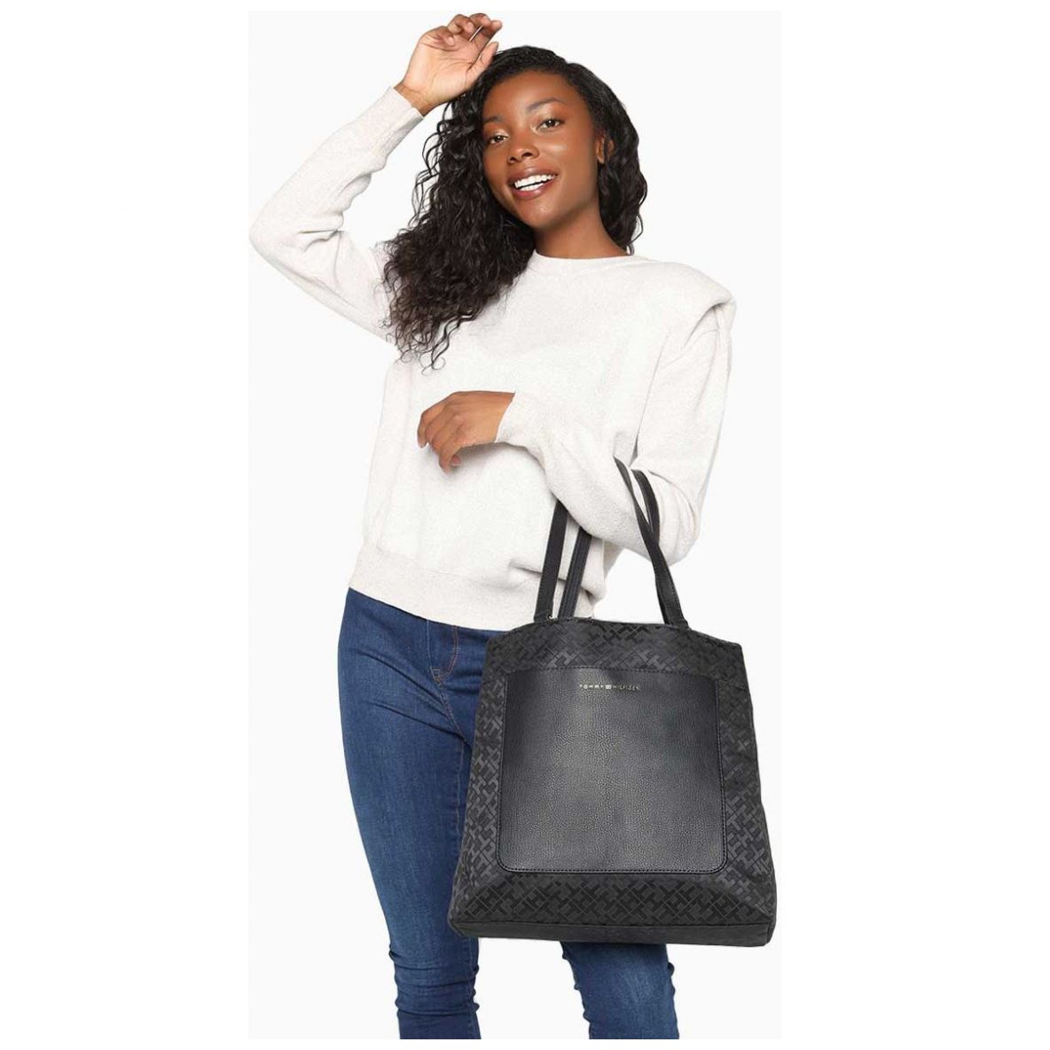 Bolsa Tommy Tote Linda 69J4042-001 Negro