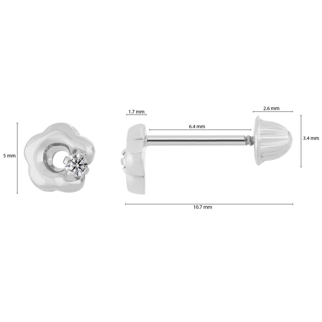 Broqueles Flor Grande para Bebé Romanza