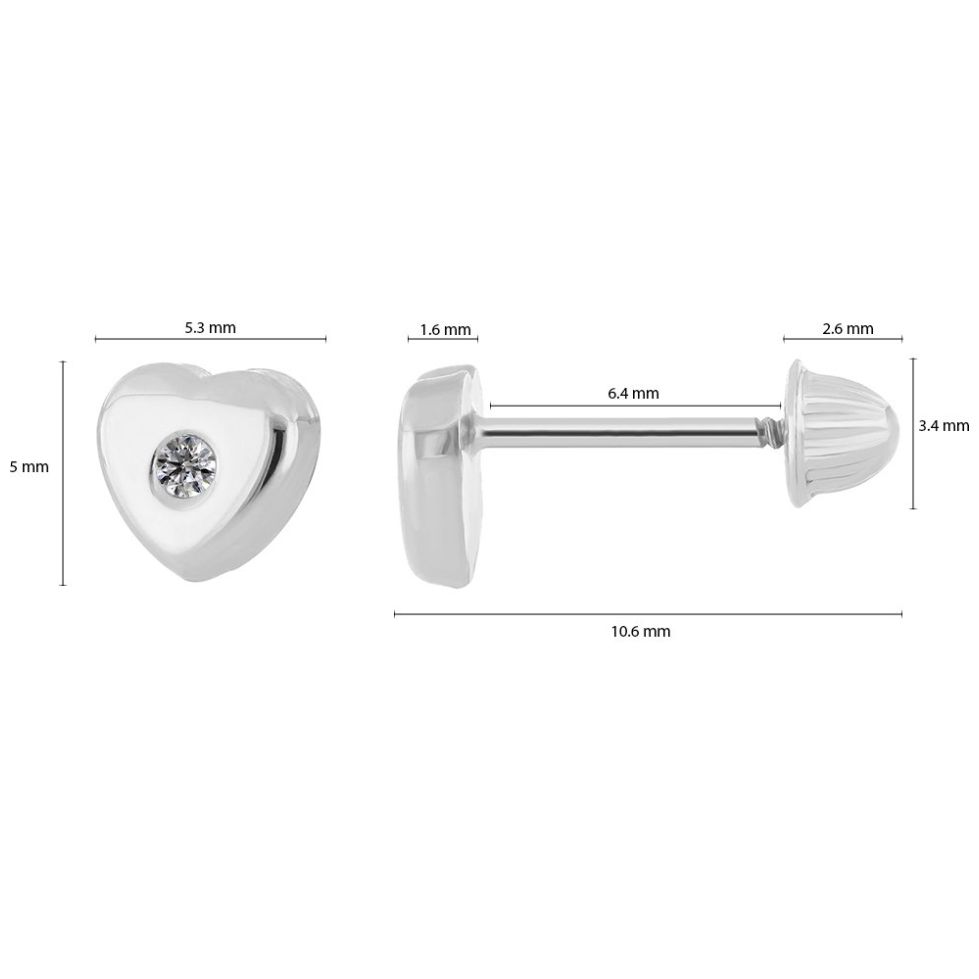 Broqueles Corazón Grande para Bebé Romanza