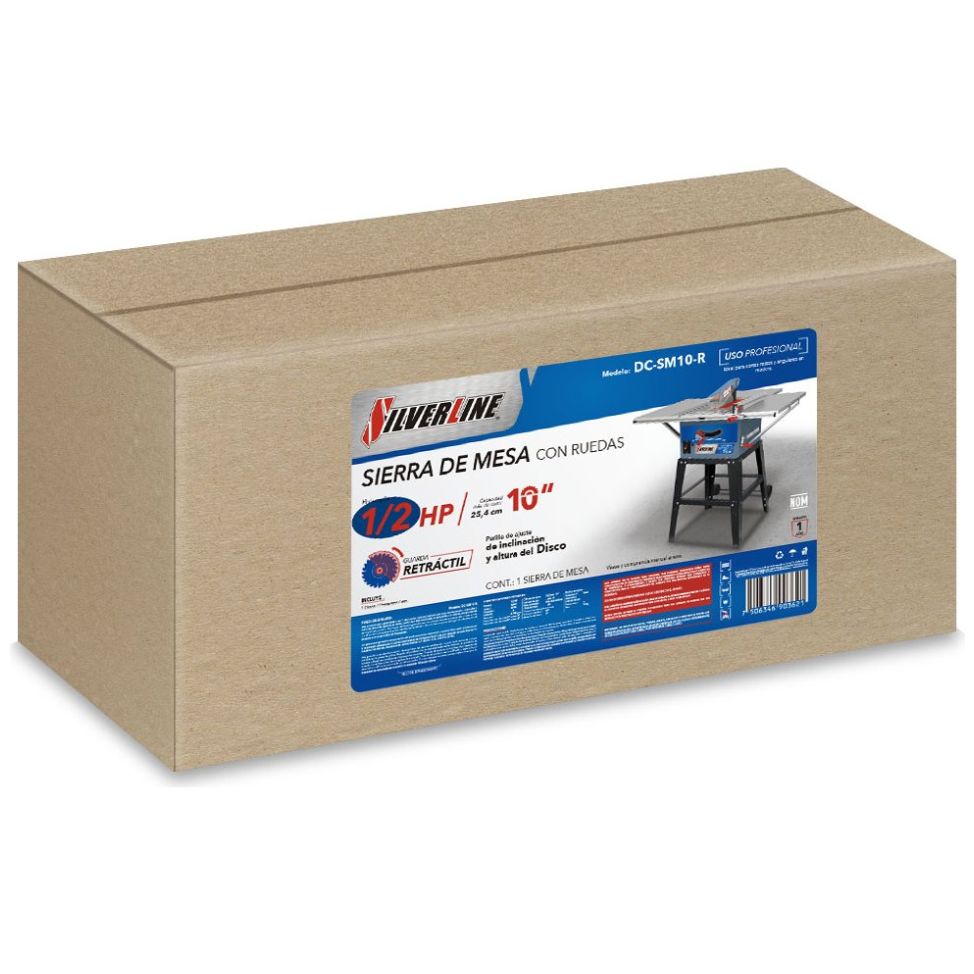 Sierra de Mesa Transportable 10" Dc-Sm10-R Silverline