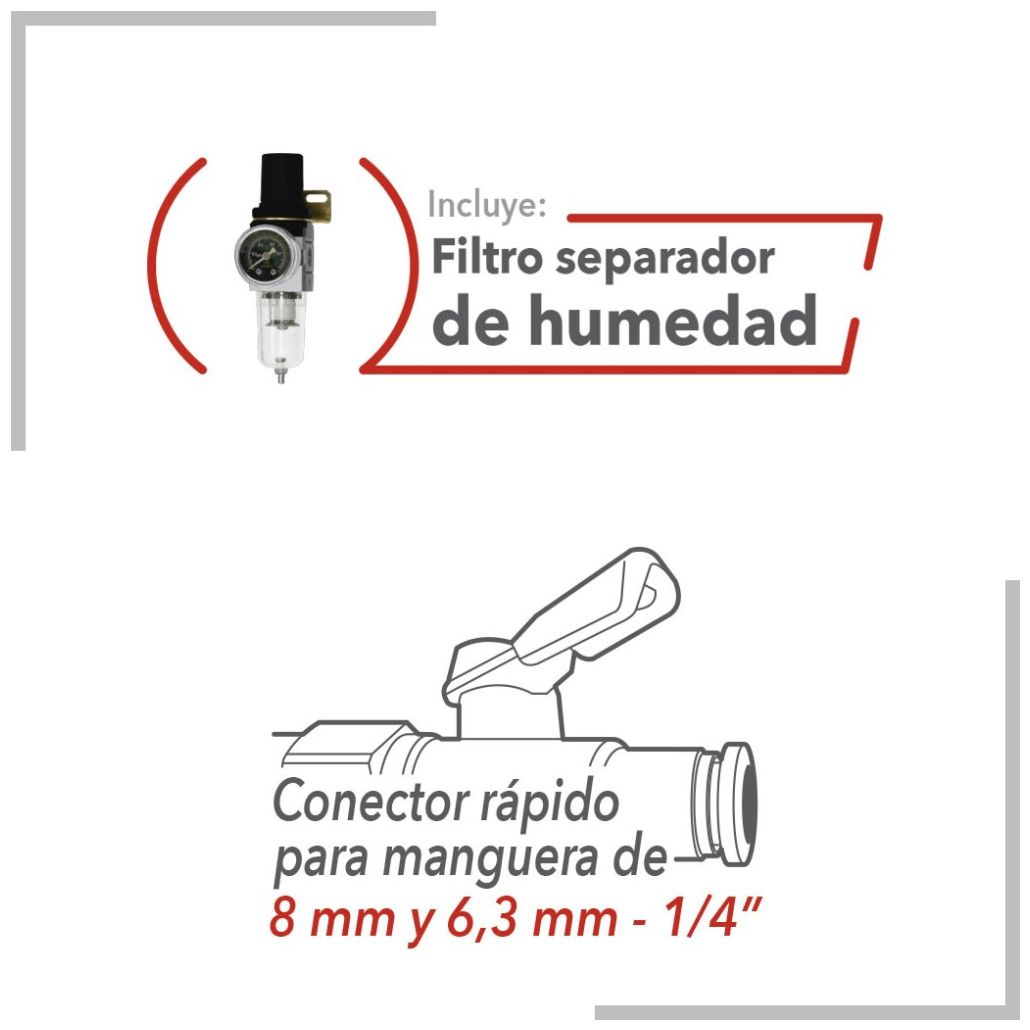 Compresor de Aire Libre de Aceite 2.5 Hp Vertical Dc-2.5V80L Silverline