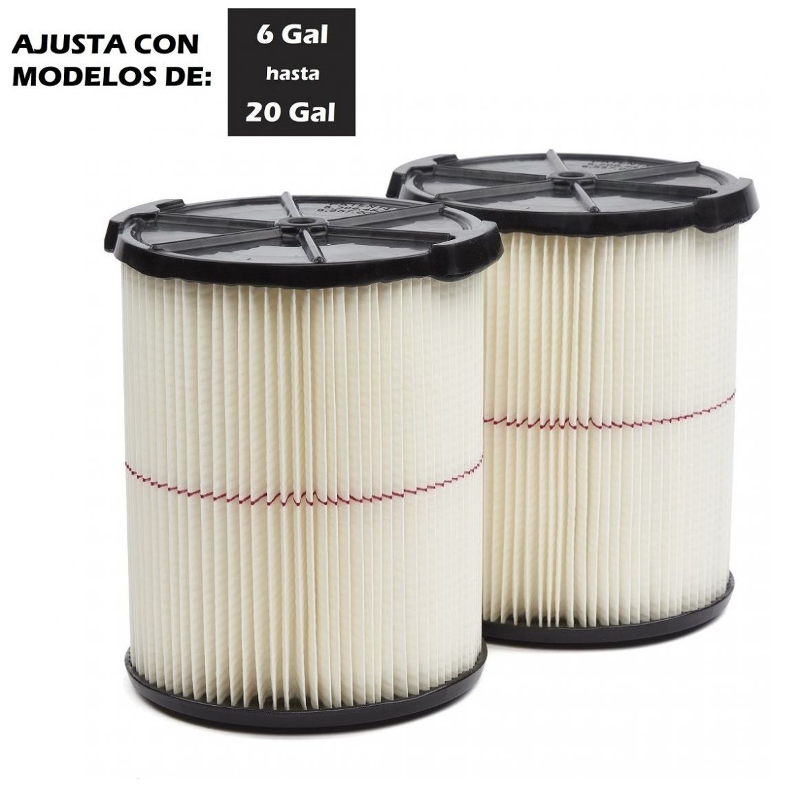 2 Pack Filtros para Uso General para Aspiradoras Craftsman de 6 a 20 Galones Mod. Cmxzvbe38755