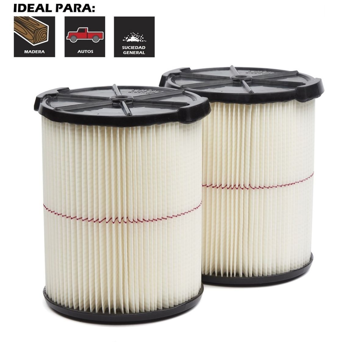 2 Pack Filtros para Uso General para Aspiradoras Craftsman de 6 a 20 Galones Mod. Cmxzvbe38755