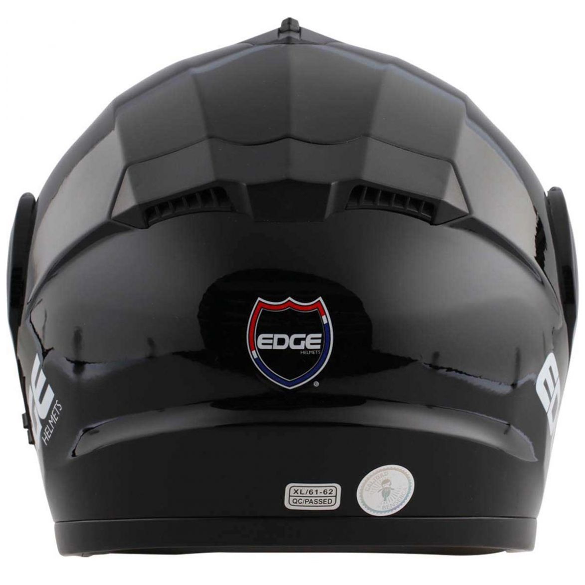 Casco para Motociclista Turbo Negro Solido Edge