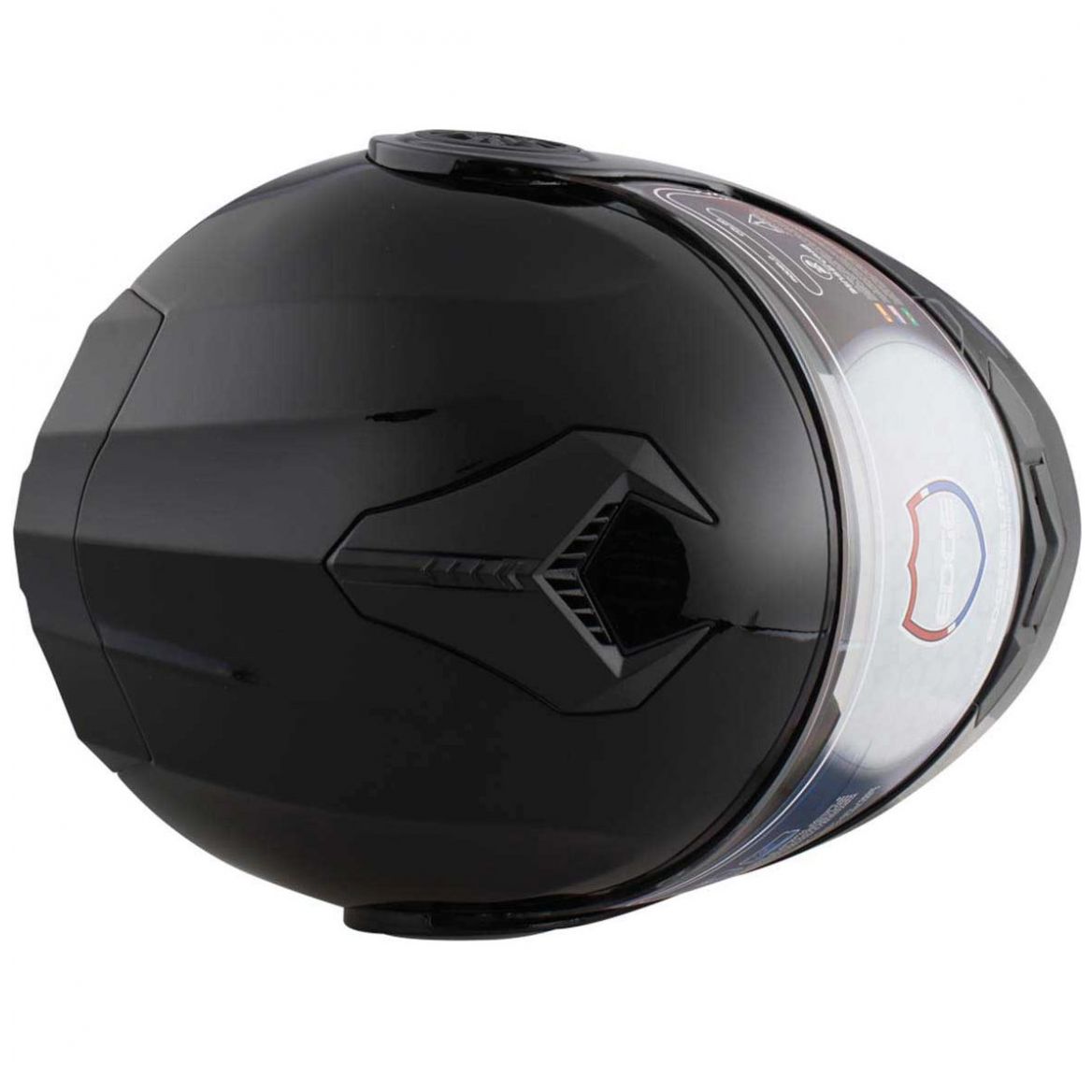 Casco para Motociclista Turbo Negro Solido Edge