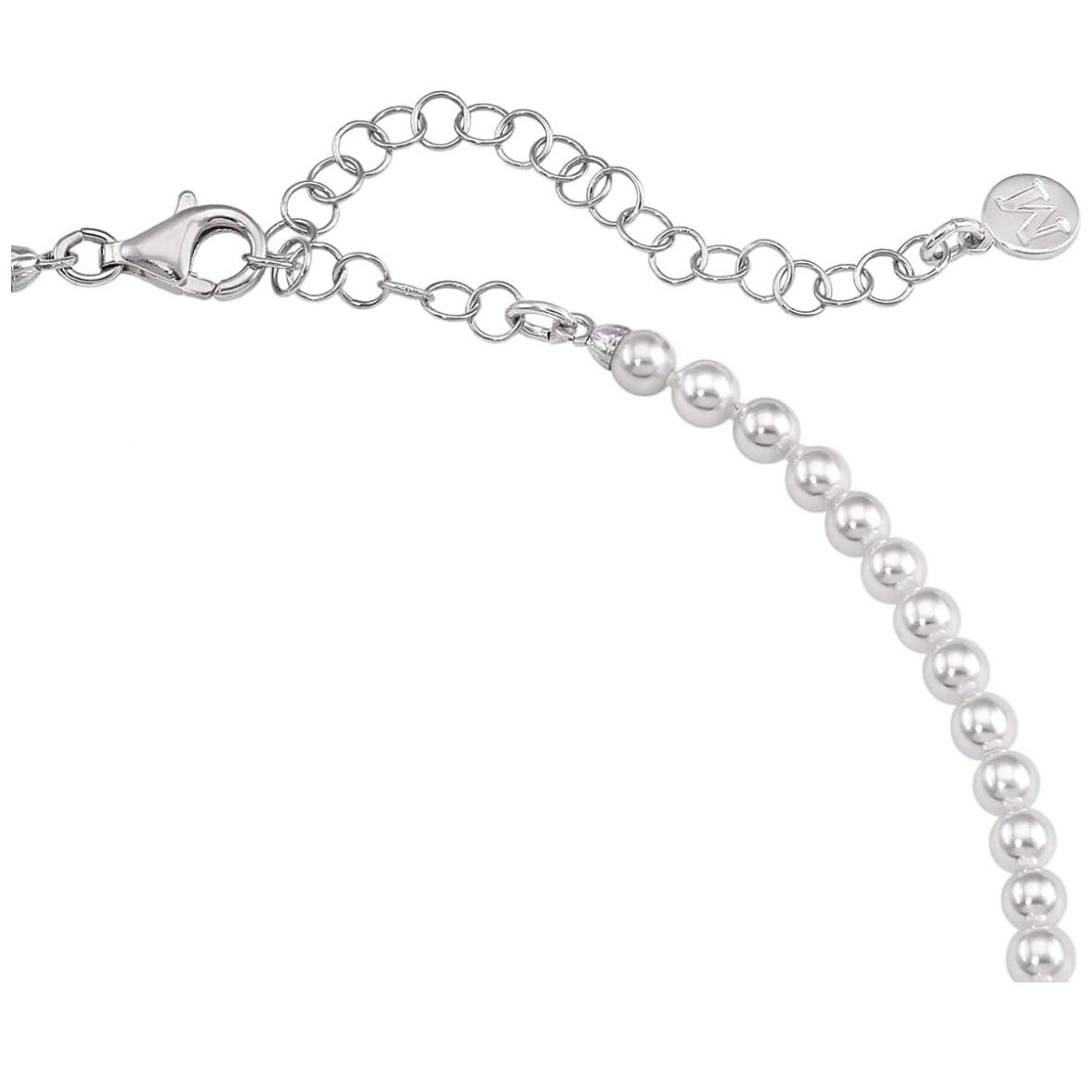 Collar Majorica Perla Blanca 4 Mm  Plata Rodiada