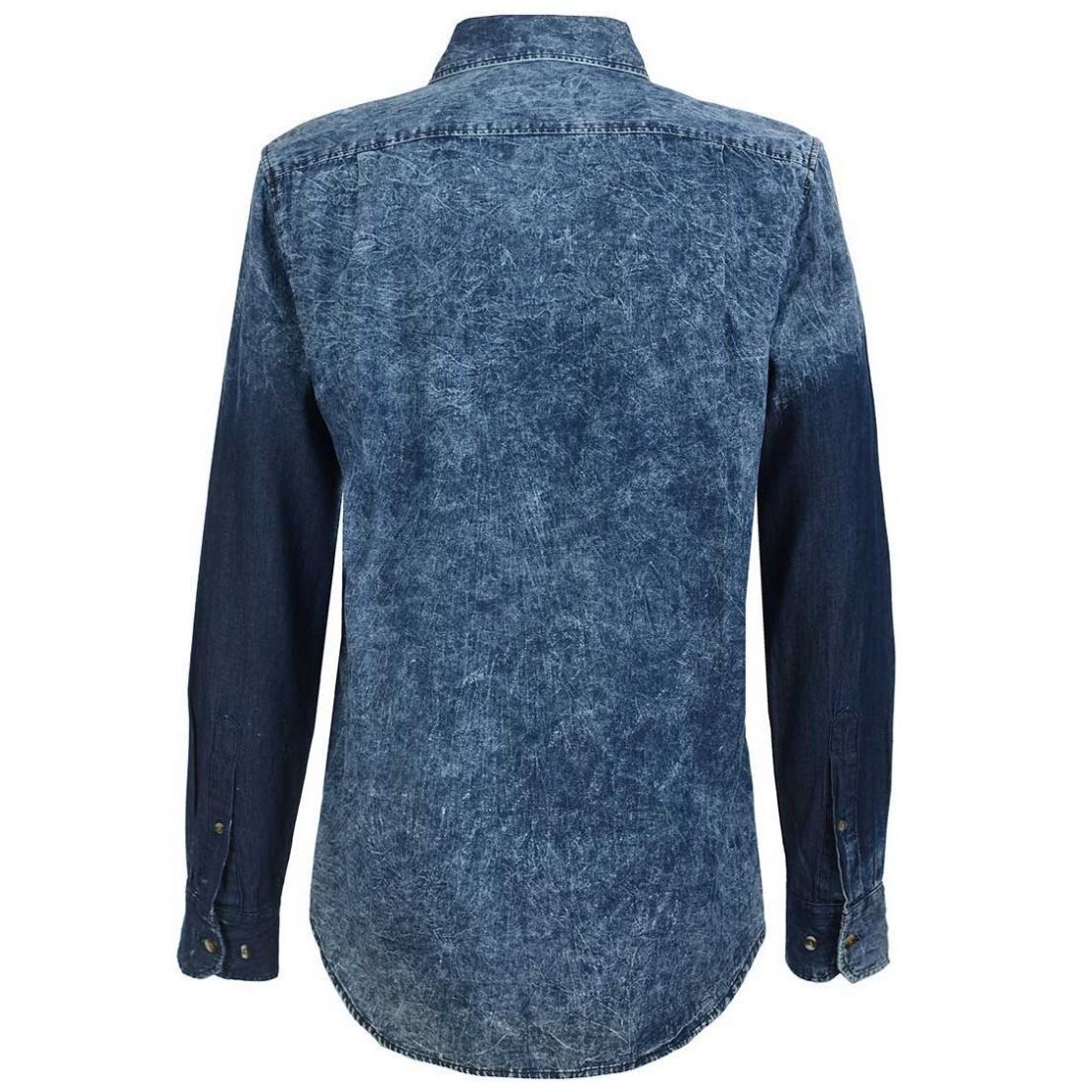 Camisa Manga Larga Mezclilla Deslavada Carlo Corinto para Hombre