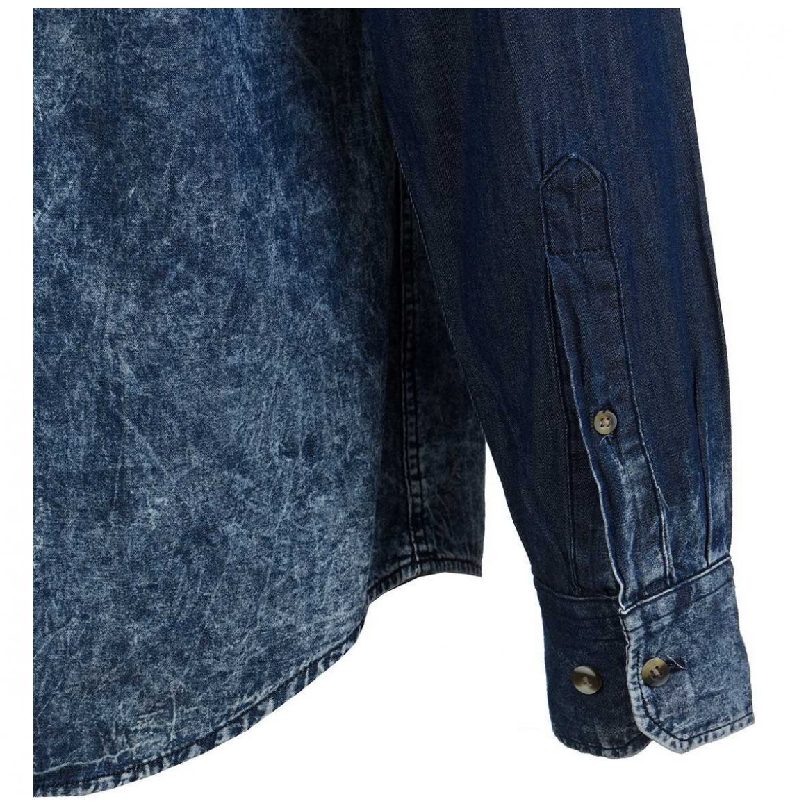Camisa Manga Larga Mezclilla Deslavada Carlo Corinto para Hombre