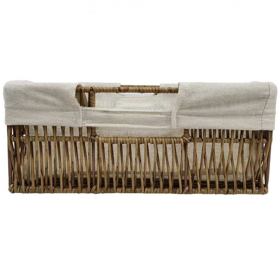Set de 4 Canastas Organizadoras con Revestimiento Vintage Home
