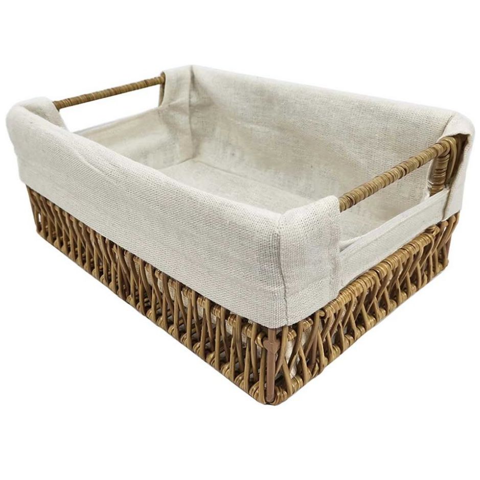 Set de 4 Canastas Organizadoras con Revestimiento Vintage Home