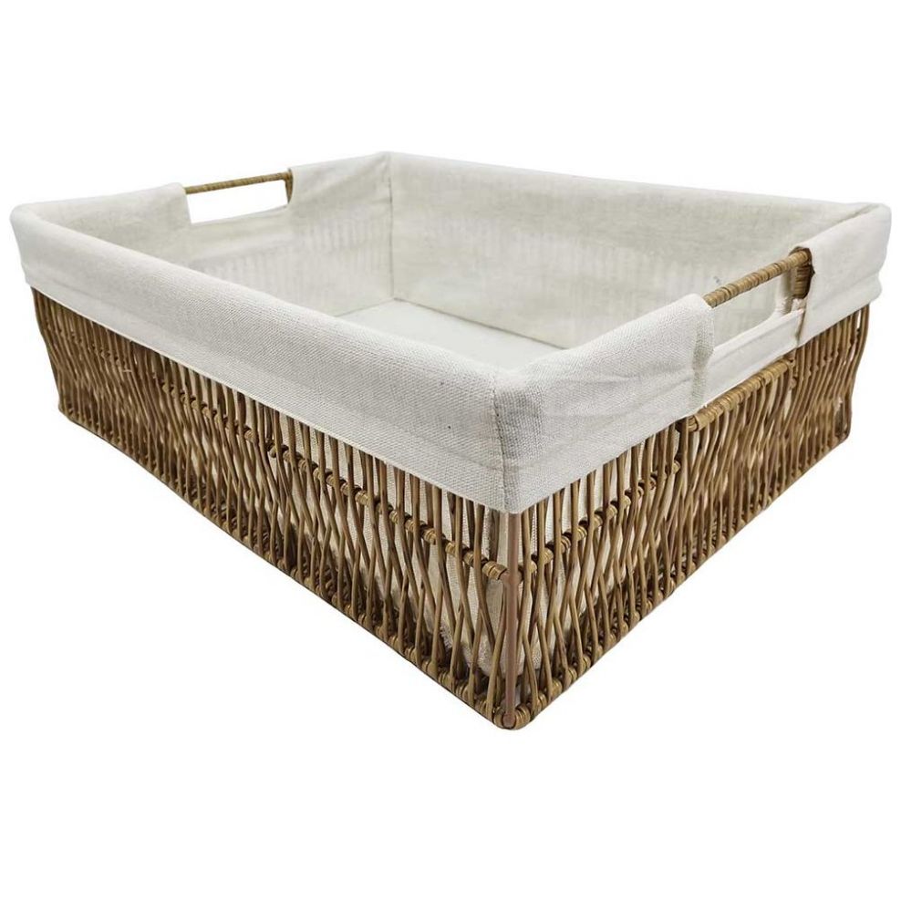 Set de 4 Canastas Organizadoras con Revestimiento Vintage Home