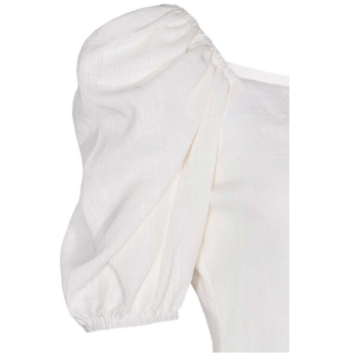 Blusa Escote Cuadrado Elástico en Hombros Y Mangas Studio si