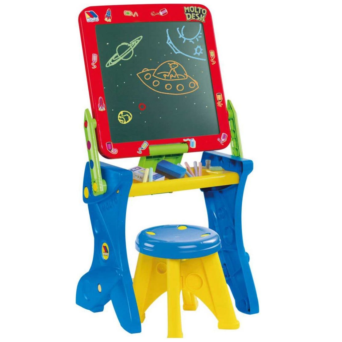 Pizarrón-Pupitre 2 en 1 con 16 Accesorios Molto