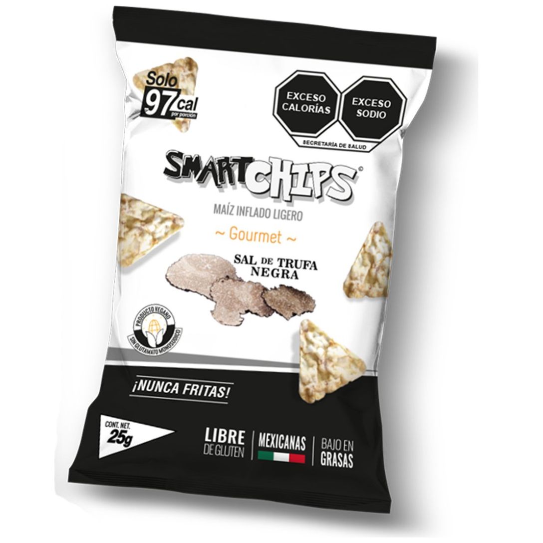  Botanas de Maíz Inflado Sal de Trufa 25G Smartchips