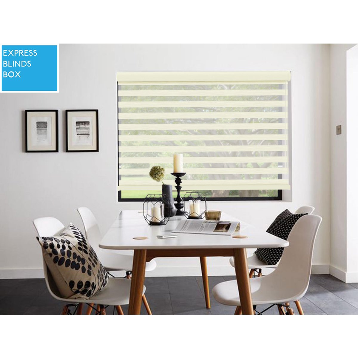 Persiana Express Blinds Enrollable Dyn Sheer Rattan 1.50X2.30 Crema