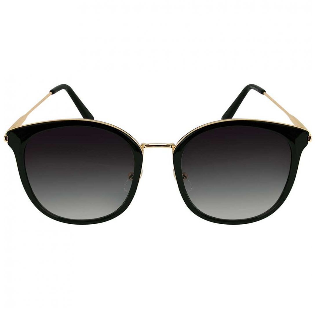 Lentes Cuadrados Pasta-Mtl Negro/dorado Micas Negras Emanuel Ungaro