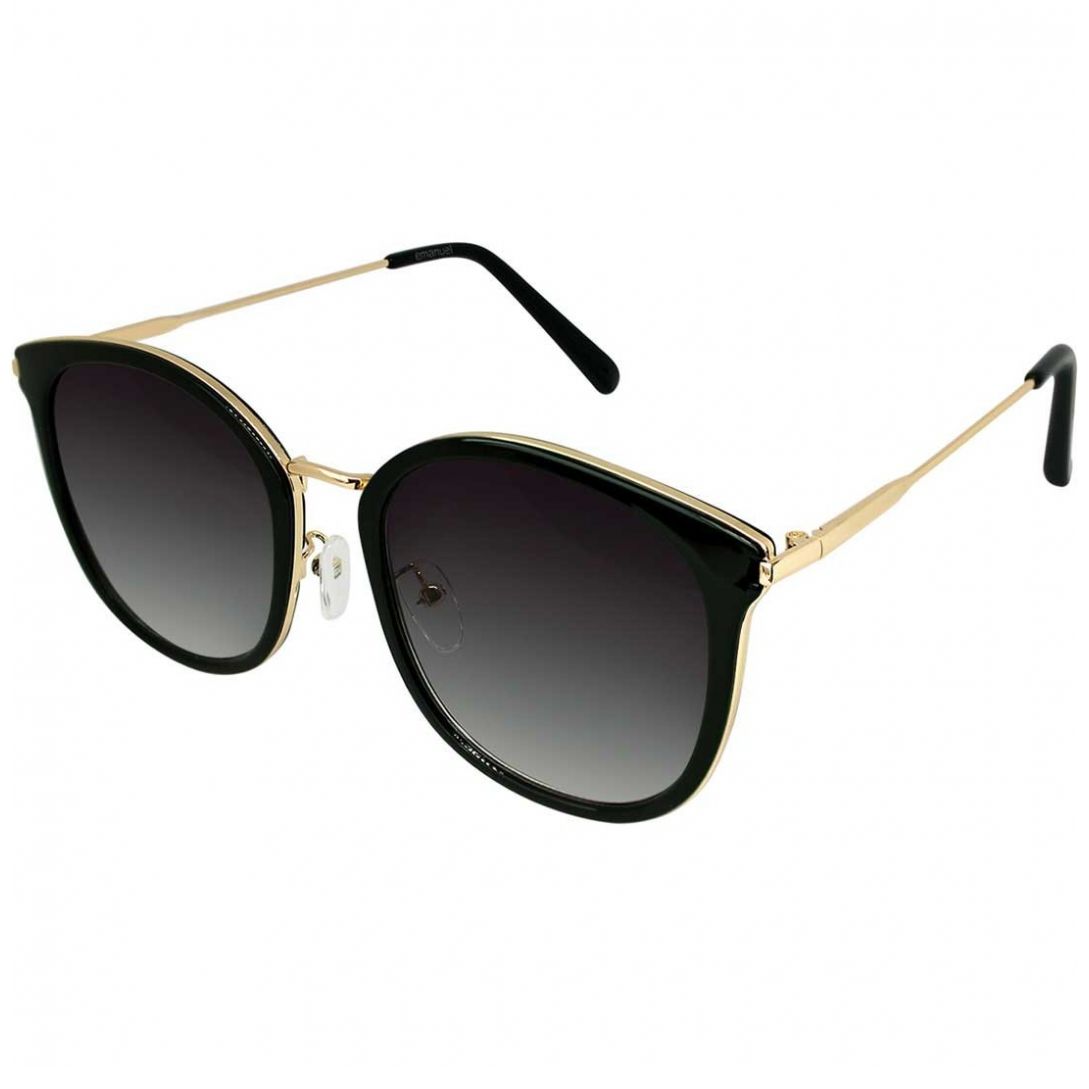 Lentes Cuadrados Pasta-Mtl Negro/dorado Micas Negras Emanuel Ungaro