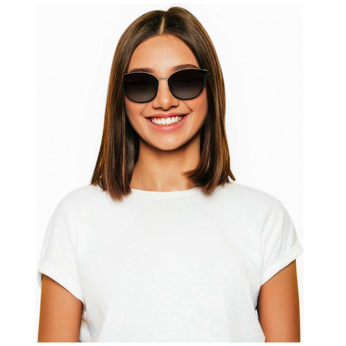 Lentes Cuadrados Pasta-Mtl Negro/dorado Micas Negras Emanuel Ungaro