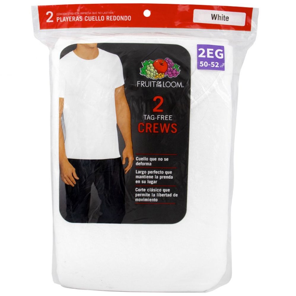 Playera Cuello Redondo 2Pack Fruit Of The Loom para Hombre