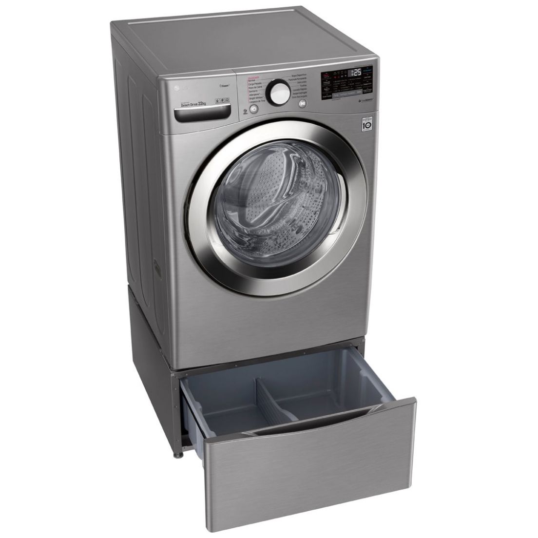 Lavadora LG Carga Frontal 22 Kg Wm22Vv2S6 Silver