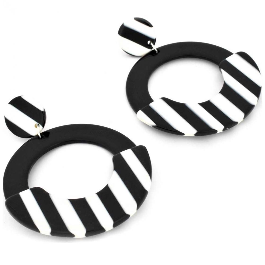 Aretes Balck&white C2C