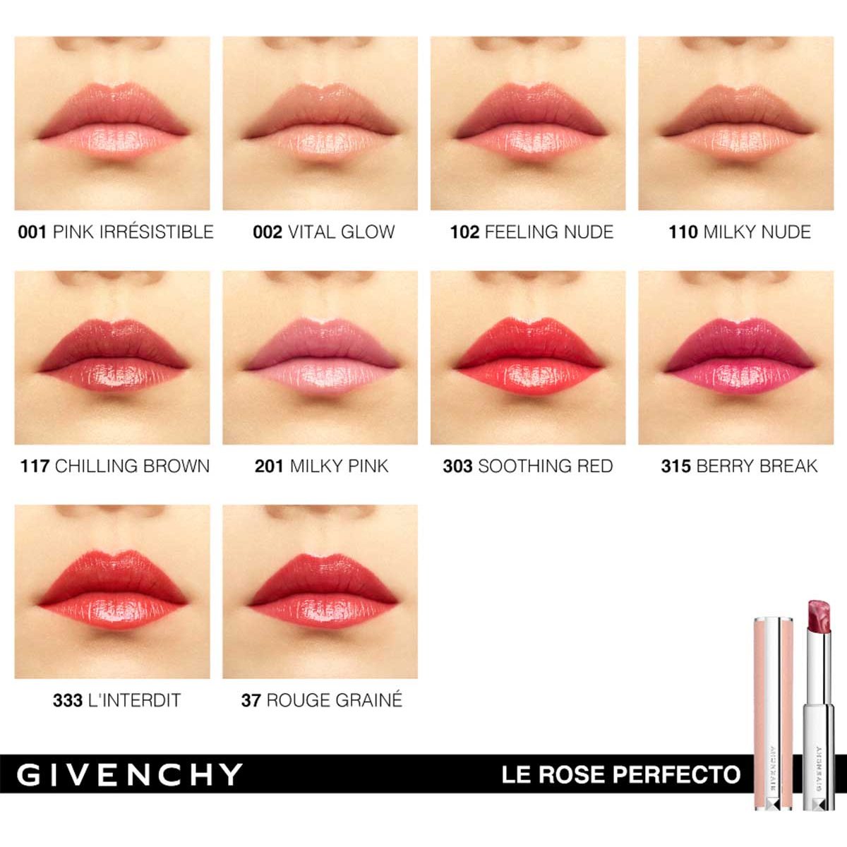 Givenchy Rose Perfecto, Bálsamo Labial   N001