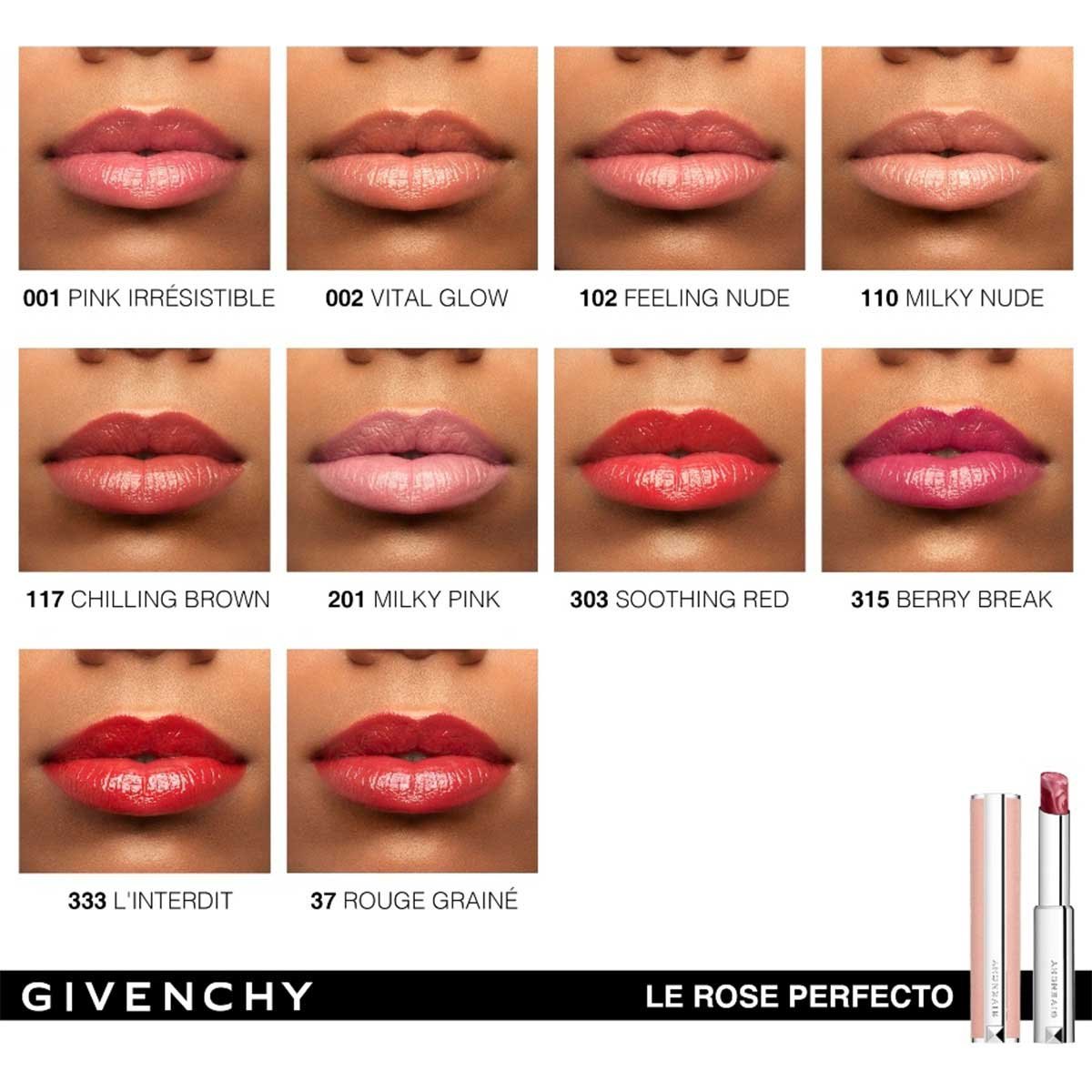 Givenchy Rose Perfecto, Bálsamo Labial   N001