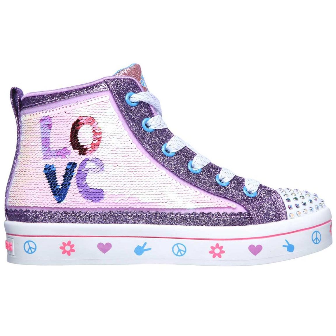 Tenis Bota Niña Twinkle Toes 17-22 Lavanda Skechers para Niña