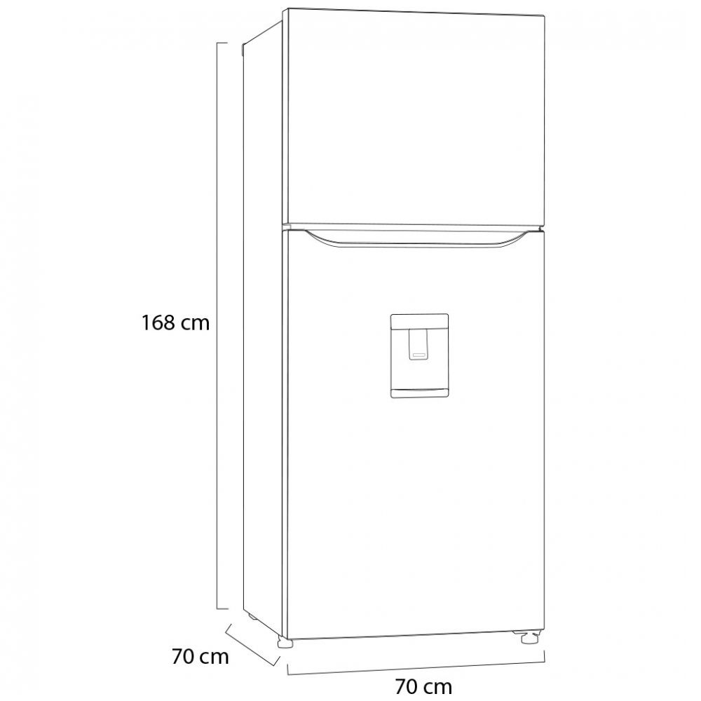 Refrigerador LG Top Mount Smart Inverter con Dispensador de Agua 15 Pies³ - Platino - Gt40Wdc