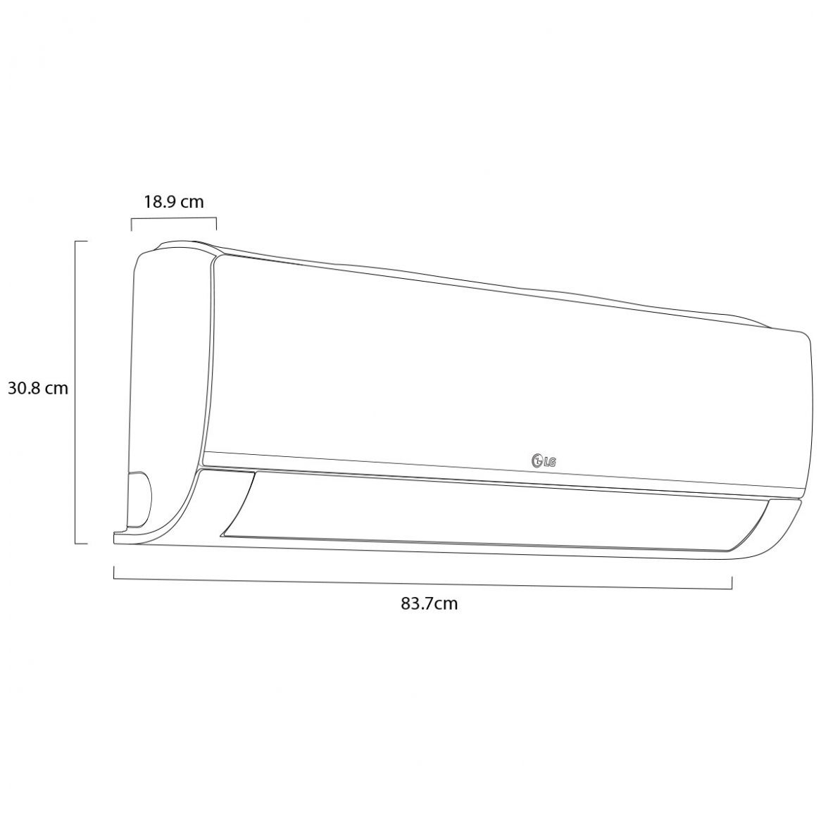 Aire Acondicionado LG Minisplit  Dual Inverter 12,000 Btu/h  Blanco  Vp122Cr