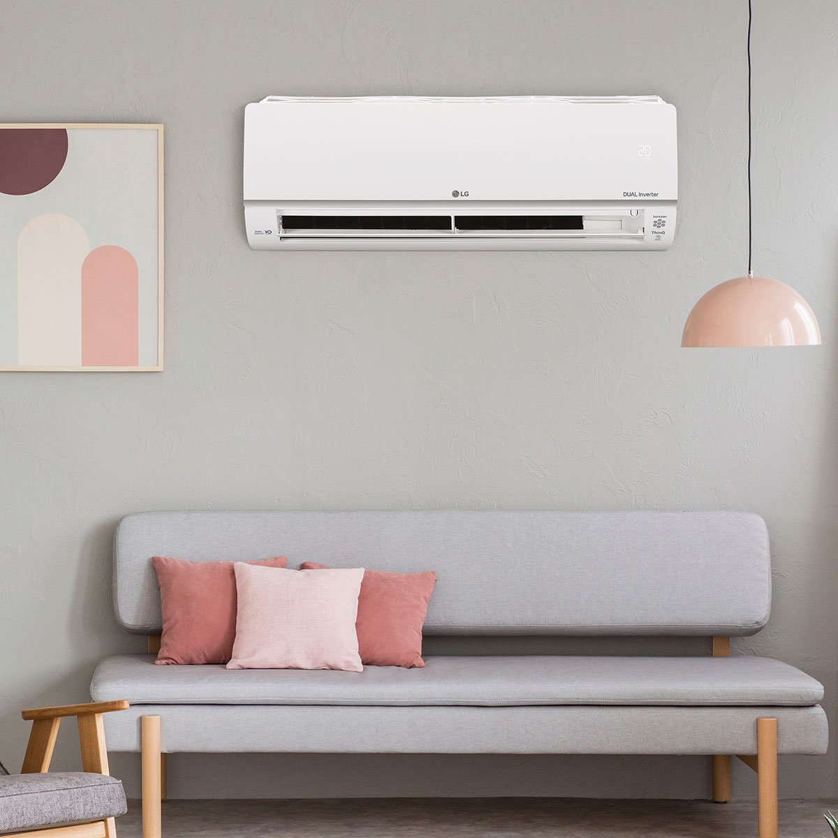 Aire Acondicionado LG Minisplit  Dual Inverter 12,000 Btu/h  Blanco  Vp122Cr