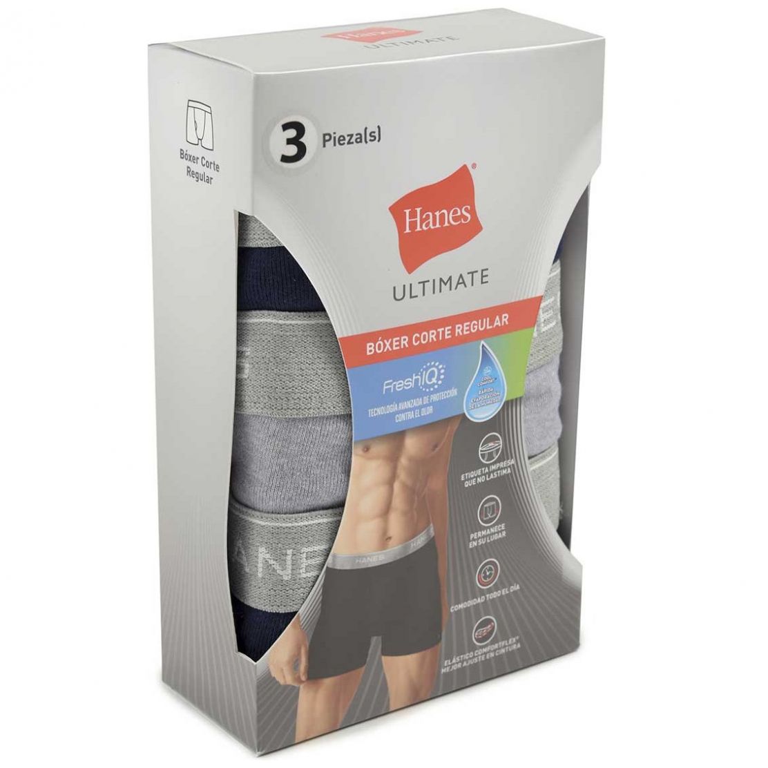 Bóxer Regular 3 Pack para Hombre Modelo Elo 2822S02S02