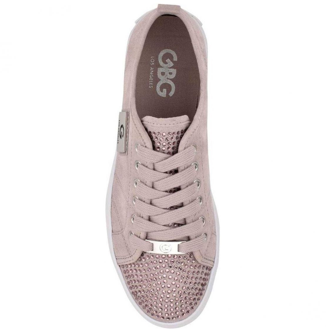Tenis Elaborado con Material Textil con Agujeta, Color Morado G By Guess
